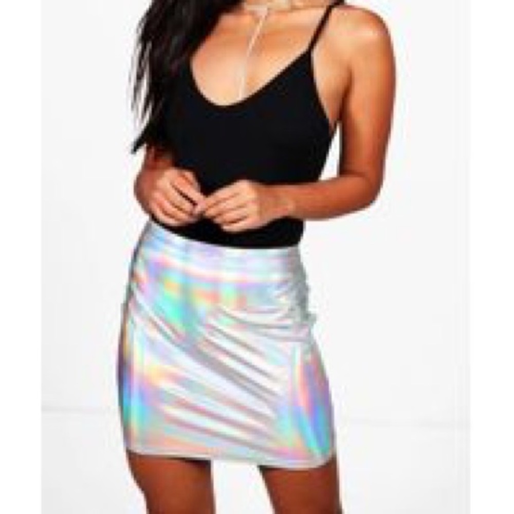 Forever 21 Holographic mini skirt NWT